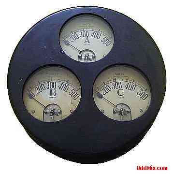 Westinghouse Electric ST 500 VAC FS Three Phase AC Voltmeter Analog Movements [12 KB]