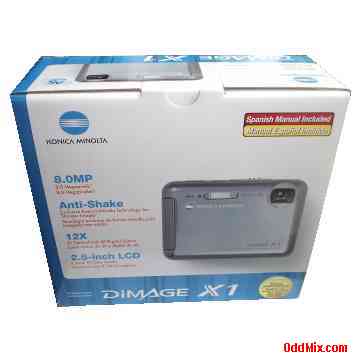 Digital Camera 8 MP Dimage X1 Konica Minolta 12x Zoom Lens 7.7-23.1 MM 1:3.5-1.38 [8 KB]