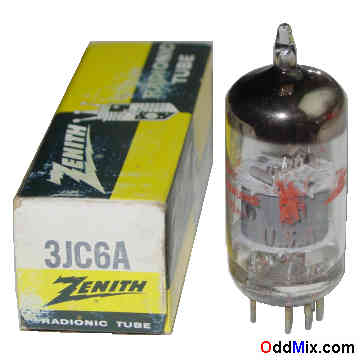 3JC6A Sharp-Cutoff Frame-Grid Pentode RF Amplifier GE Vacuum Tube [12 KB]