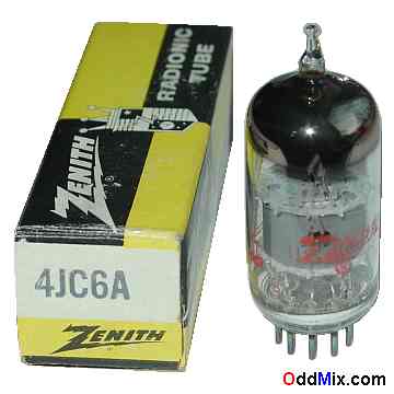 4JC6A Sharp-Cutoff Frame-Grid Pentode RF Amplifier GE Zenith Vacuum Tube [12 KB]