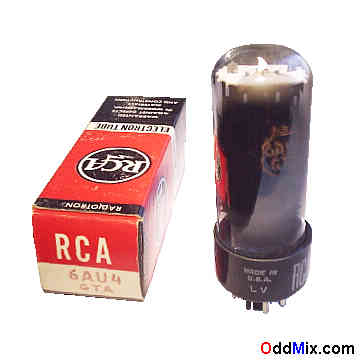 6AU4GTA Half-Wave Vacuum Rectifier X-RAY Emitter RCA Radiotron Electronic Tube [10 KB]