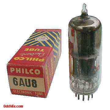 6AU8 Medium-Mu Triode Sharp-Cutoff Pentode Amplifier Philco Electron Vacuum Tube [11 KB]