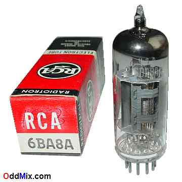 6BA8A Medium-Mu Triode Sharp-Cutoff Pentode RCA Radiotron Electronic Vacuum Tube [13 KB]