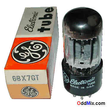 6BX7GT Medium-Mu Twin Triode Power Amplifier GE Electron Vacuum Tube (15 KB)