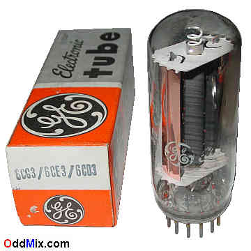 6CG3/6CE3/6CD3 Half-Wave Vacuum Rectifier GE High Current 5 KV Electronic Tube [15 KB]