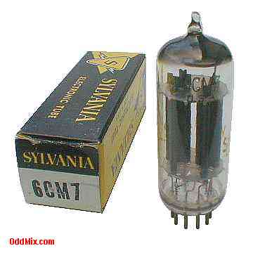 6CM7 Medium-Mu Twin Triode Class A Amplifier Sylvania Electronic Vacuum Tube [12 KB]