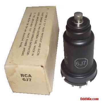 6J7 Sharp Cutoff Pentode Class A Amplifier RCA Radiotron Electronic Vacuum Tube [8 KB]