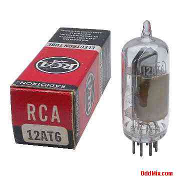12AT6 RCA Radiotron Twin Diode, High-Mu Triode Electron Tube [11 KB]