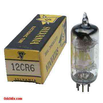 12CR6 Sylvania Diode-Remote-Cutoff Pentode Radio Electronic Tube [10 KB]