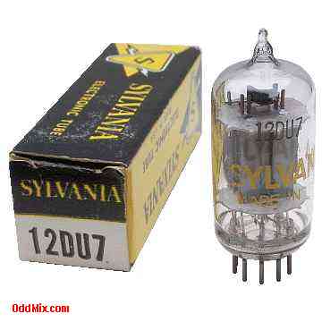 12DU7 Twin Diode, Power Tetrode Sylvania Auto Radio Space Charge Electronic Tube [12 KB]