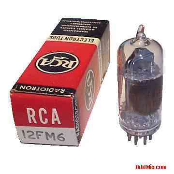 12FM6 Twin-Diode Medium-Mu Triode RCA Radiotron Auto Radio Space Charge Electron Tube [10 KB]