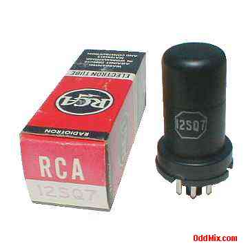 12SQ7 RCA Radiotron Twin-Diode, High-Mu Triode Metal Electronic Vacuum Tube [10 KB]