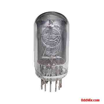 B5560 B-5560 Burroughs Nixie Neon Numerical Indicator Tube Inverted [6 KB]